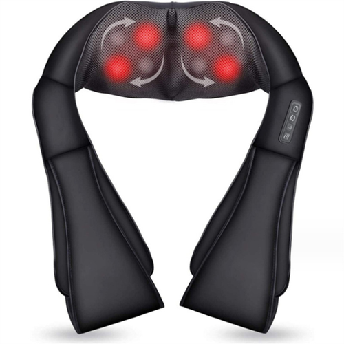Ergonomic Heat Shiatsu Massager: Neck, Shoulder, Body Relief