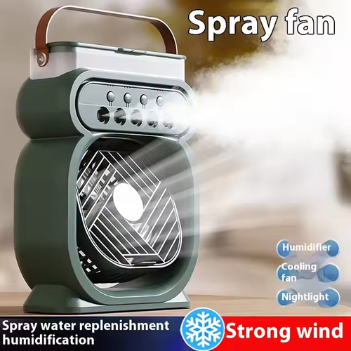 Multi - Fun Mist Fan: Spray + Light + Cooling