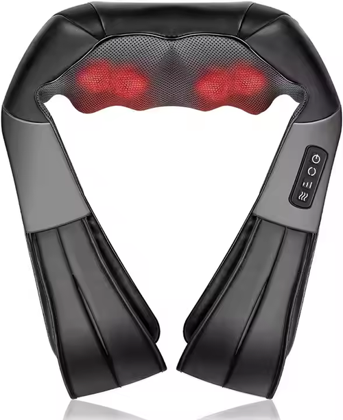 Ergonomic Heat Shiatsu Massager: Neck, Shoulder, Body Relief