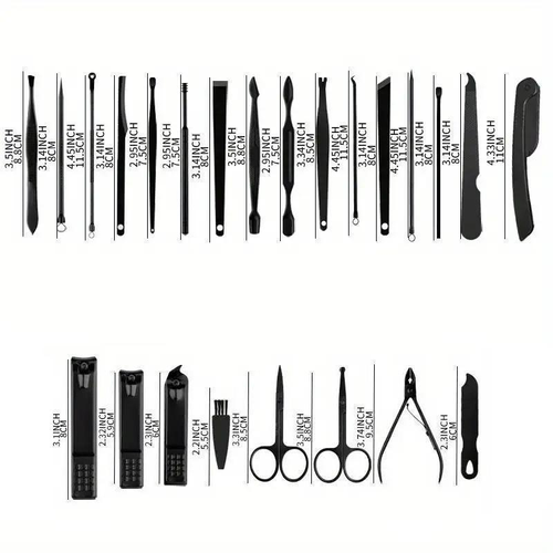 Sleek Black 24 - Piece Nail Care Collection