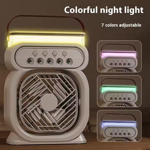 Multi - Fun Mist Fan: Spray + Light + Cooling