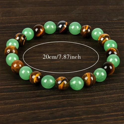 Bracelet protecteur Aventurine verte et Œil de Tigre en cristal