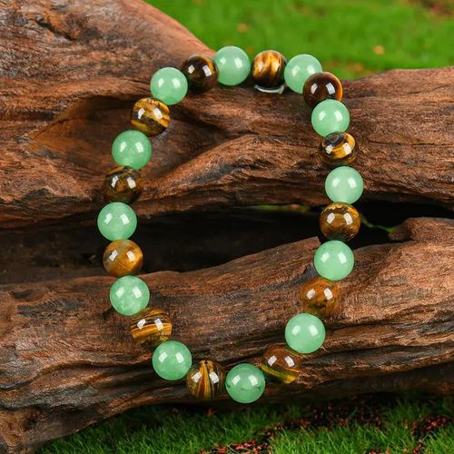 Bracelet protecteur Aventurine verte et Œil de Tigre en cristal