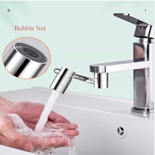 360° Rotating U Shaped Faucet Extender, Universal Sink Faucet 1440° Rotatable Faucet Aerator Extension, Adjustable Robotic Arm – 2 Spray Modes for Kitchen & Bathroom