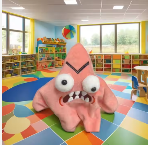 Creative Funny Electric Toy Moving Angry Starfish Doll Interactive Popular Stress Relieving Plush Toy Gift