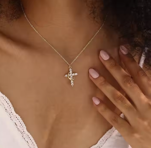 Crown Cross Necklace