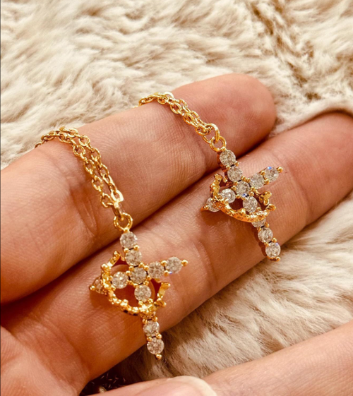 Crown Cross Necklace
