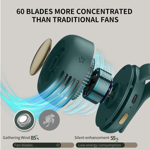 Mini bladeless portable waist - clip fan