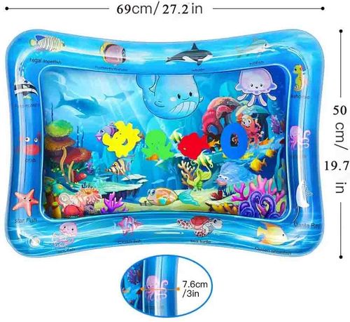 Infant Tummy Time Toy Flodable Inflatable Baby Water Mat