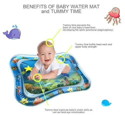 Infant Tummy Time Toy Flodable Inflatable Baby Water Mat