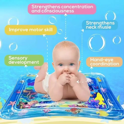 Infant Tummy Time Toy Flodable Inflatable Baby Water Mat