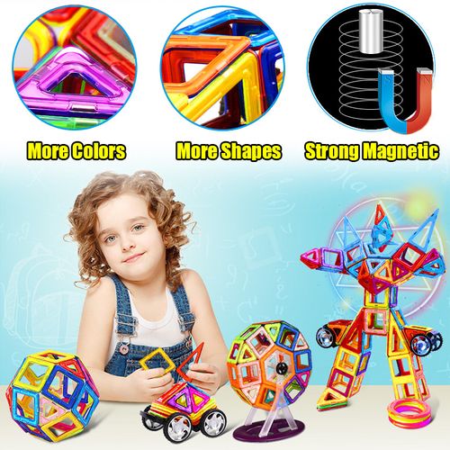 Children's magnetic building block set