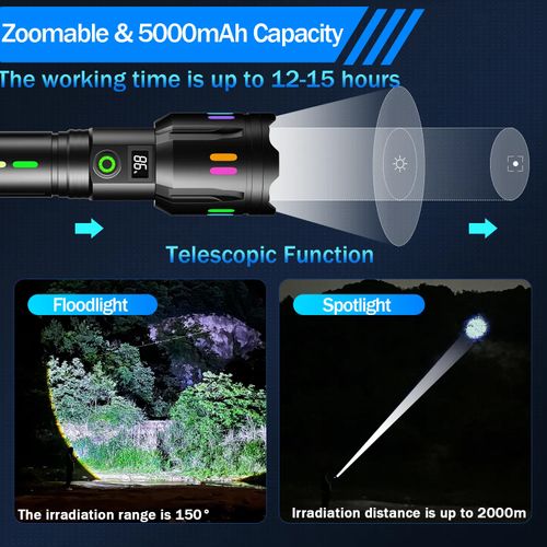 Waterproof  Portable high-intensity flashlight