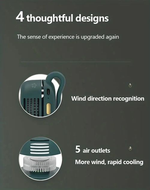 Mini bladeless portable waist - clip fan