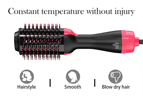 Upgraded Multi-Function Hair Dryer with Hot Air Brush and Negative Ion Curler