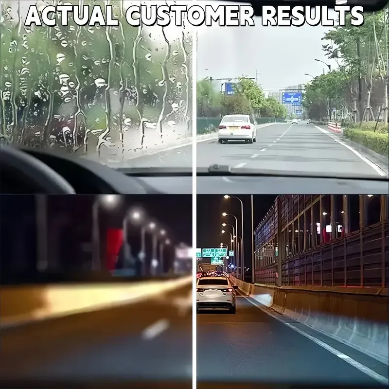 Windshield Oil Film Eraser Wand - All-in-One Pro Kit with Glass Cleaning Emulsion Formula and Sponge - The Ultimate Streak-Free Solution to Prep for Rain Repellents