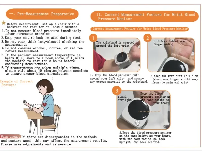 New Upgraded Rechargeable Wrist Blood Pressure with LED Touch Screen, Voice Broadcast & 99x2 Memory — Accurate Home BP Tracking Made Simple,Suitable 5.3 - 7.6 inches
