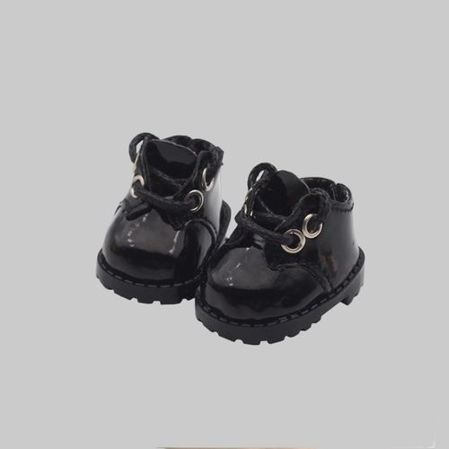 3.94in trendy toy doll bright leather round head strap suit shoes finger shoes