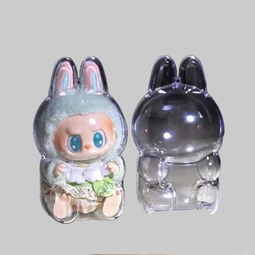 Fashion doll transparent protective case first generation pull cloth second generation sit party protective cover dustproof storage box ornaments