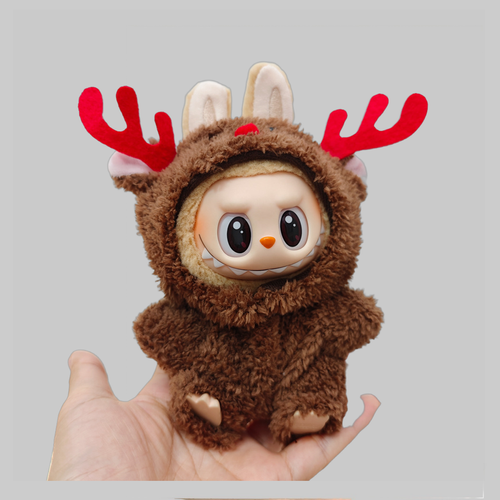 First and second generation Labubu replacement clothes Christmas sweater gingerbread doll clothes set