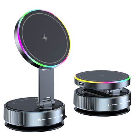 Vacuum magnetic car phone holder, wireless charging car phone holder, suction cup phone holder