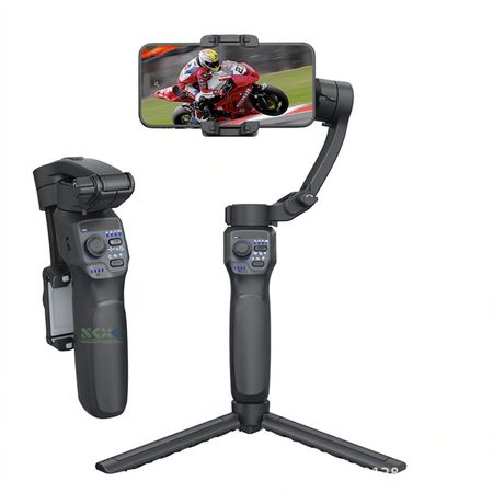 Gimbal tracking camera, smartphone stabilizer, 3-axis selfie stick, face tracking handheld gimbal