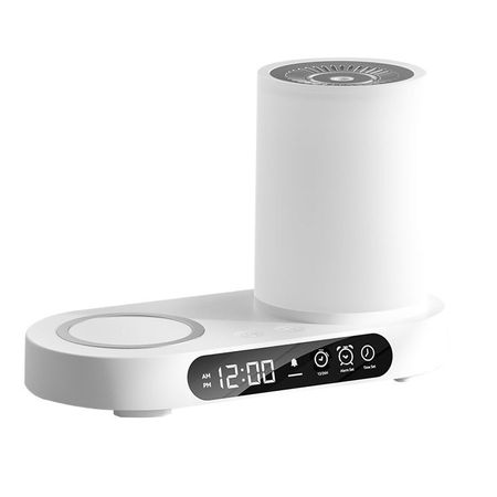 3-in-1 wireless phone charger with built-in aromatherapy ambient light and magnetic wireless charging for Apple devices.