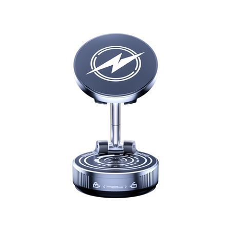 New center console rotating vacuum adsorption desktop bracket, foldable portable magnetic wireless charging car phone holder