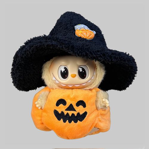 Sitting Party Baby Clothes 6.69in 1st and 2nd Generation Labubu Compatible Clothes, Small Pumpkin