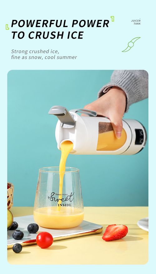 450ML Rechargeable Portable Juicer Blender Freshly Squeezed Juice Mixer Personal Safety 12 Blades Mini Juicer