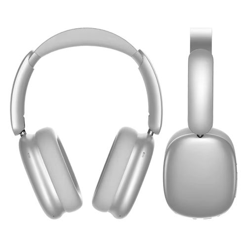 riA Pro Pod s Max high-quality headphones, with 140-hour battery life, featuring a powerful subwoofer, USB connector for stereo channels, suitable for gaming, DJ use, and at an affordable price.