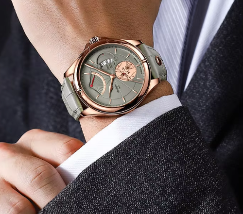 Fashion Trends Men's Leather Quartz