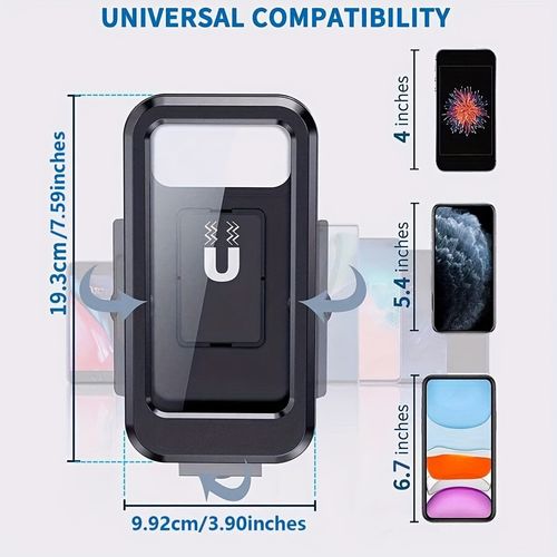 Adjustable 360° Rotatable Acrylic Bicycle Phone Holder