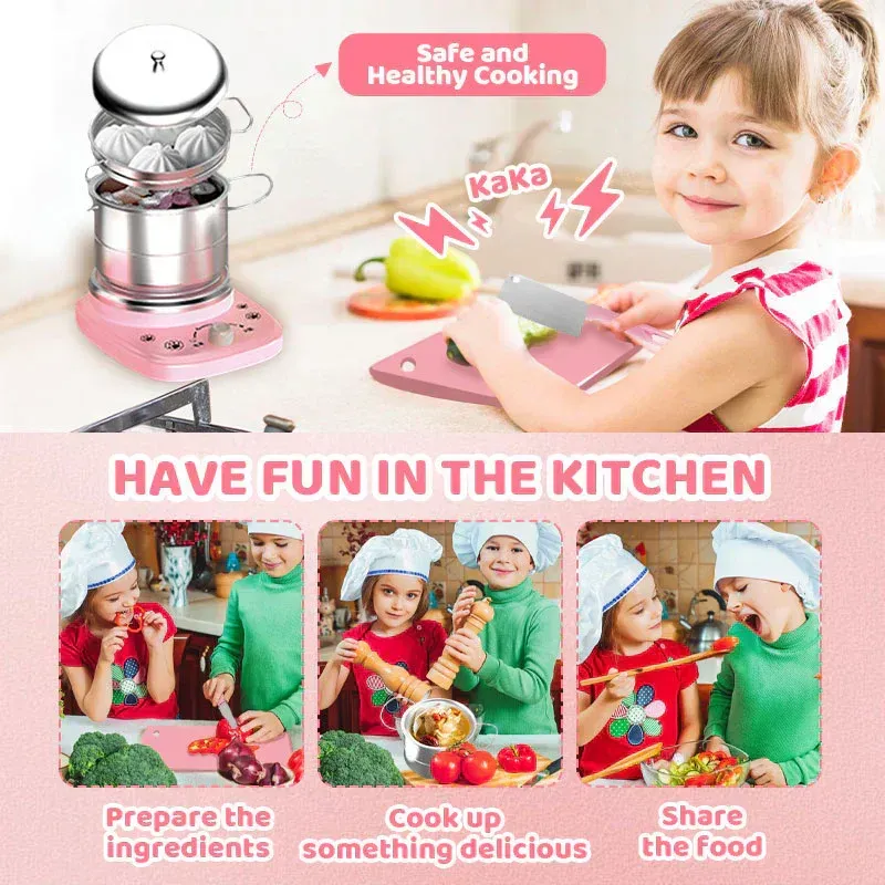 22 PCS Set Best Gift For Kid Childrens Real Cooking Mini Kitchen Toys
