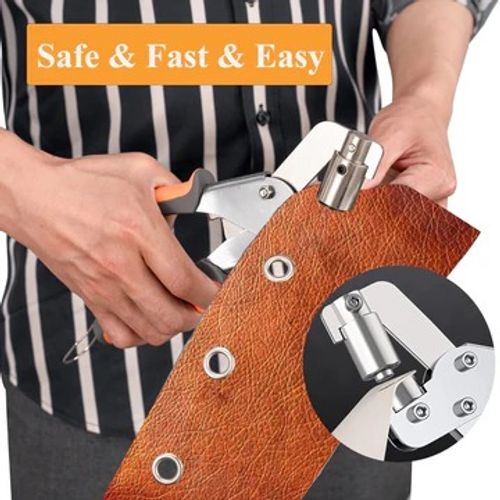 Grommet Tool Kit, Includes 500pcs 0.375-Inch Metal Grommets | All-in-One Eyelet Punch Set for Fabric, Canvas, Tarps & More