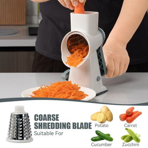3 in 1 Rotary Cheese Grater Vegetable Slicer