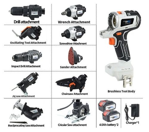 18V Cordless 10 in 1 Multifunctional Power ToolKit