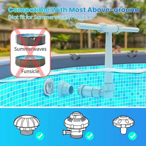 Solar Pool Fountain with RGB Lights