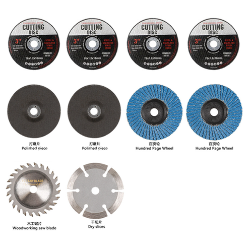 With 5 Cutting Discs, Rechargeable 🧰12V Mini Angle Grinder