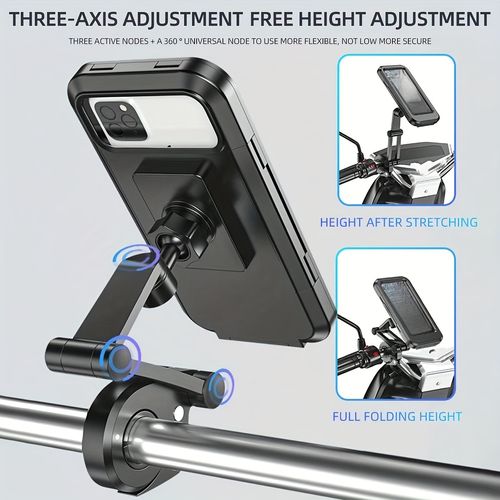 Adjustable 360° Rotatable Acrylic Bicycle Phone Holder
