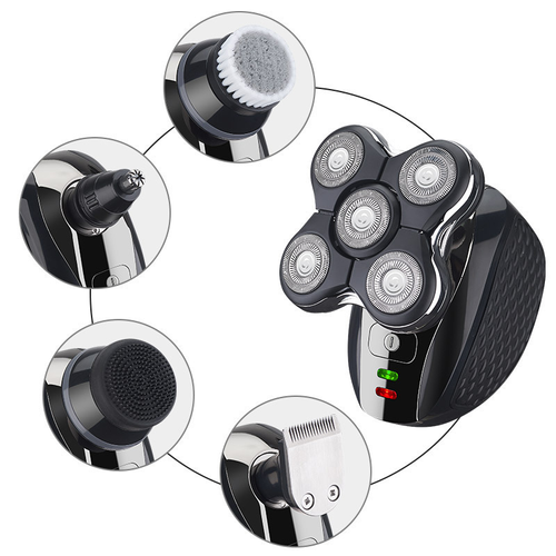 Pro version of 5 in 1 Rechargeable Head Shaver Bald Head Razor Grooming Kit With Hair Clipper