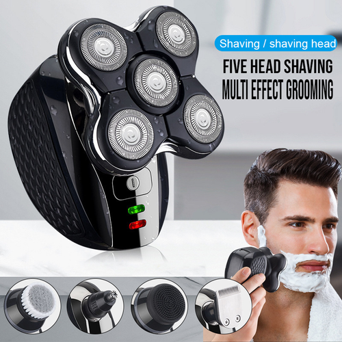 Pro version of 5 in 1 Rechargeable Head Shaver Bald Head Razor Grooming Kit With Hair Clipper