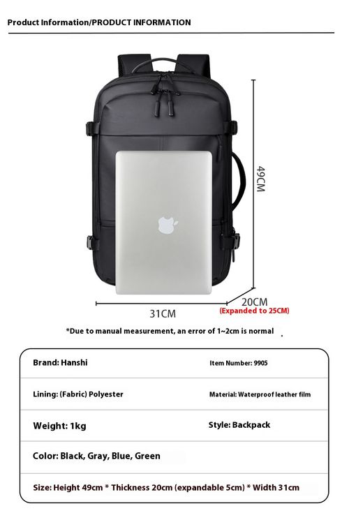 Backpack Travel Bag for Men Large Capacity Business Laptop Expandable