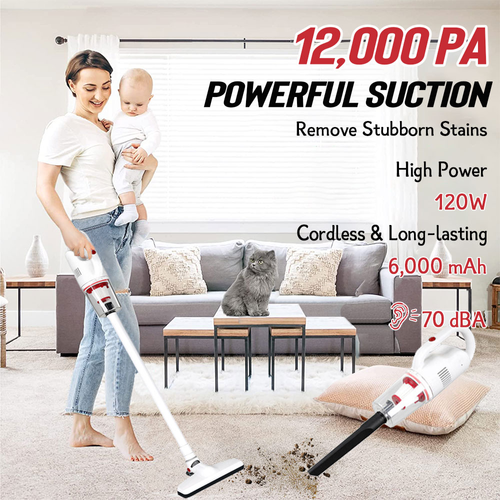 Handheld Vacuum High Power with Long Extension Tube, Car Vacuum Cordless, USB Charging Portable Dust Buster for car House Office Clean