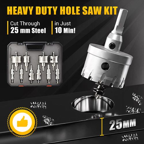 🔥10 PCs Carbide-Tipped Hole Cutter for Metal