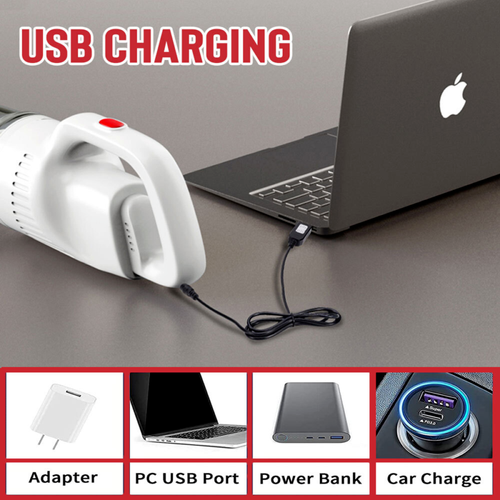 Handheld Vacuum High Power with Long Extension Tube, Car Vacuum Cordless, USB Charging Portable Dust Buster for car House Office Clean