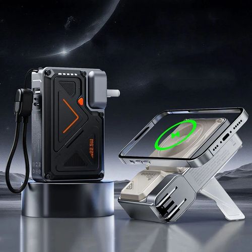 Magnetic Power Bank – 10,000mAh Power Bank with Wall Plug