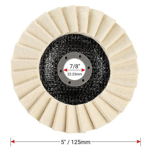3PCS 125mm Wool Polishing Wheels