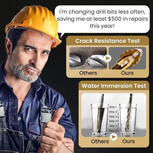 🔥2025 Hot Sale🔥High-Strength 4-Flute Serrated Eccentric Drill Bit Kit EFFICIENT DEEP DRILLINGUp to 5cm Depth Without Cracking