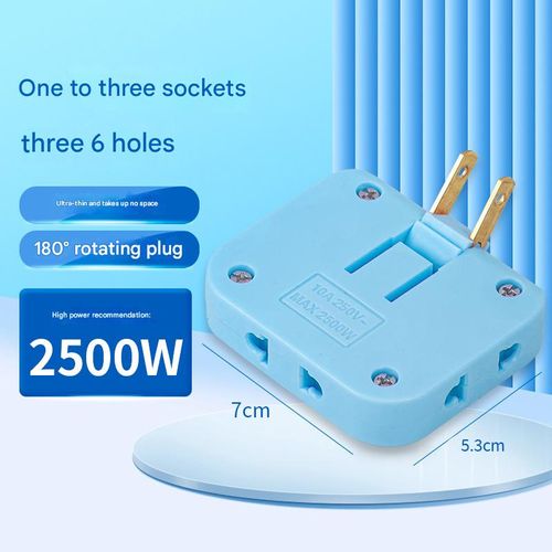 Ultra-thin one-to-three-pin plug adapter